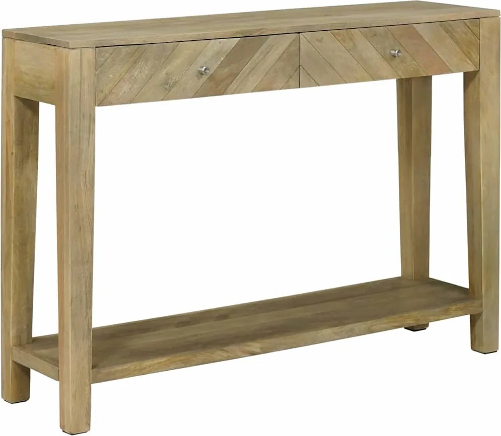 vidaXL Masă de consolă cu sertar cu raft Gri natural 110 x 30 x 80 cm