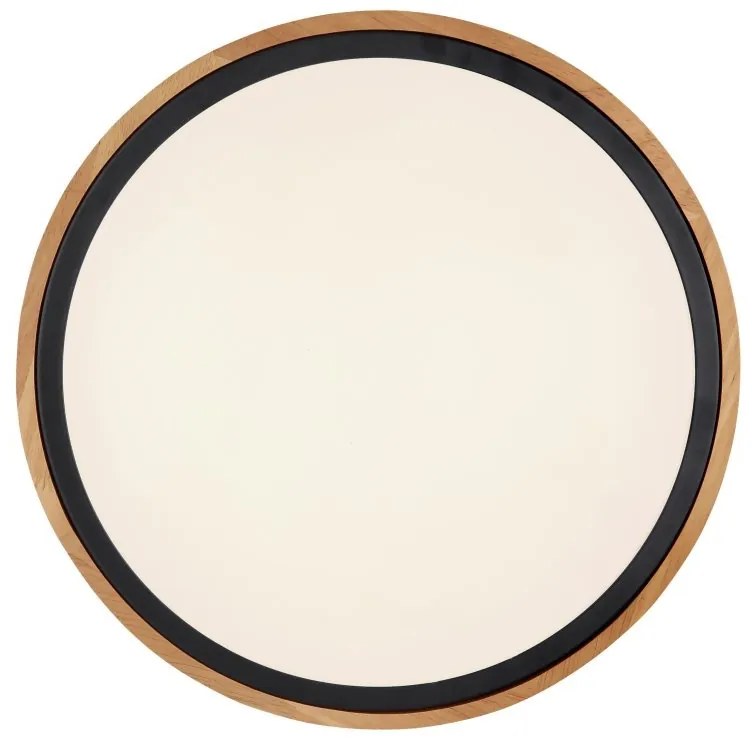 Plafoniera LED cu aspect lemn design modern Bruno maro 30,7cm 12W