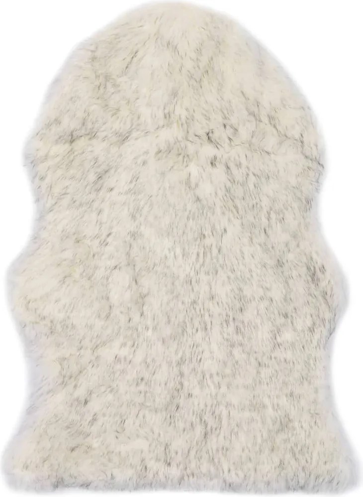 vidaXL Covor, gri melanj, 60 x 90 cm, imitație de blană de oaie