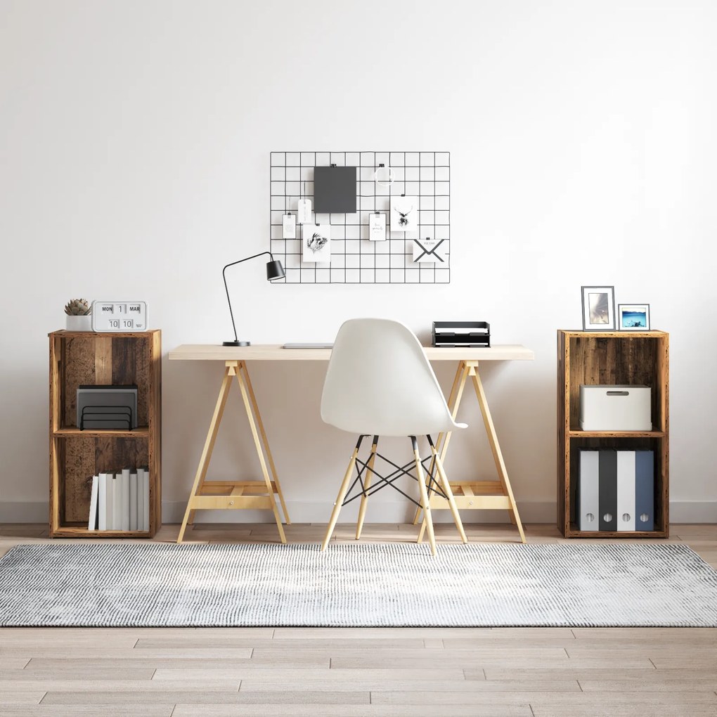 vidaXL Set comodă TV 2 pcs Lemn Vechi 37 x 35 x 107 cm Lemn compozit