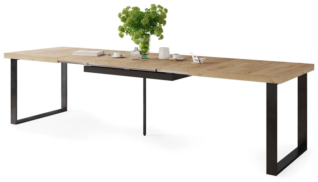 AVELLA Stejar Craft Auriu - MASĂ LOFT PENTRU SALON / DINING EXTENSIBILĂ PÂNĂ LA 3,1 m!