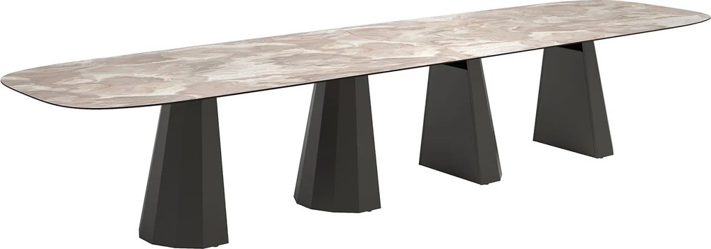Masă lemn masiv de dining Sable 200/275/400×120 cm - 275 cm