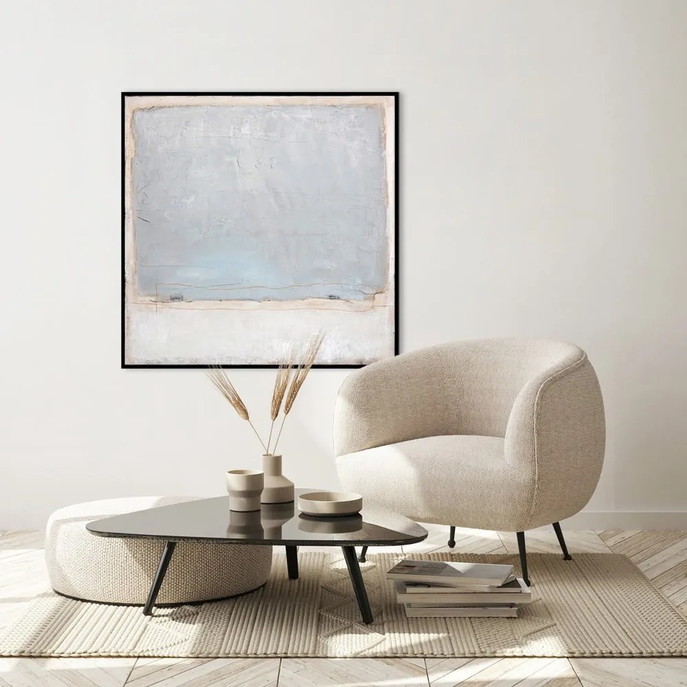 Tablou pictat manual 100x100 cm Blue Inside – Malerifabrikken