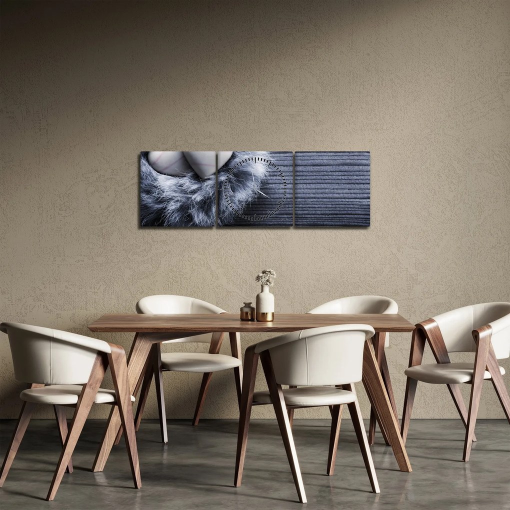 Tablou - Cuibul dragostei (cu ceas) (90x30 cm)