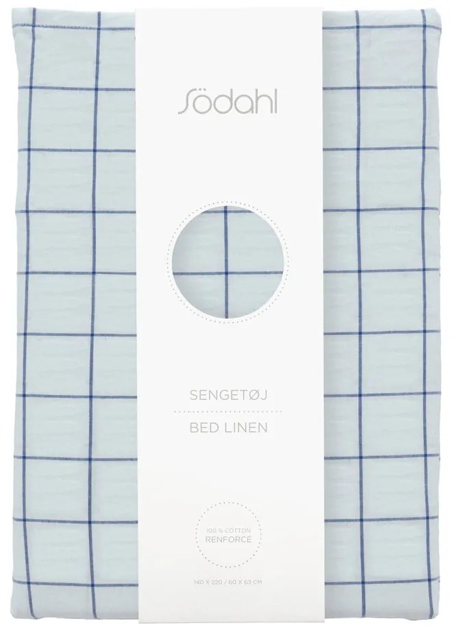 Lenjerie de pat albastru-deschis din bumbac ranforcé pentru pat de o persoană 140x200 cm Vista – Södahl