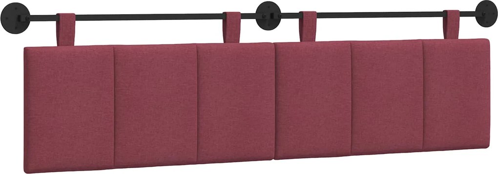 vidaXL Cap de pat suspendat Dungi Roșu Vin 170 x 55 x 5 cm țesătură