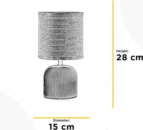 Lampă de masă ONLI SHELLY 1xE27/22W/230V maro 28 cm