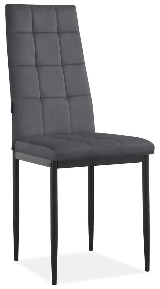 Scaune de dining gri-antracit 2 buc. din catifea Becca – Støraa