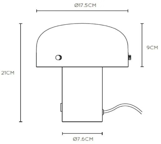 Lampă dimabilă de masă Lucide 05538/01/02 TIMON 1xE14/10W/230V d. 17,5 cm