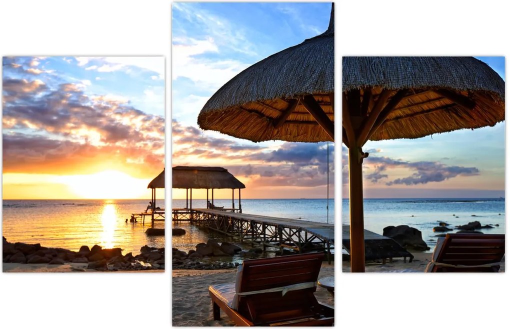 Tablou - Apus de soare în Mauritius (90x60 cm)