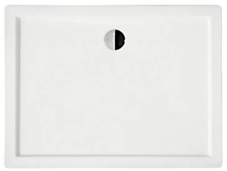 Cădiță de duș pătrată universală Oskar, 100x90x5,5 cm, design jos