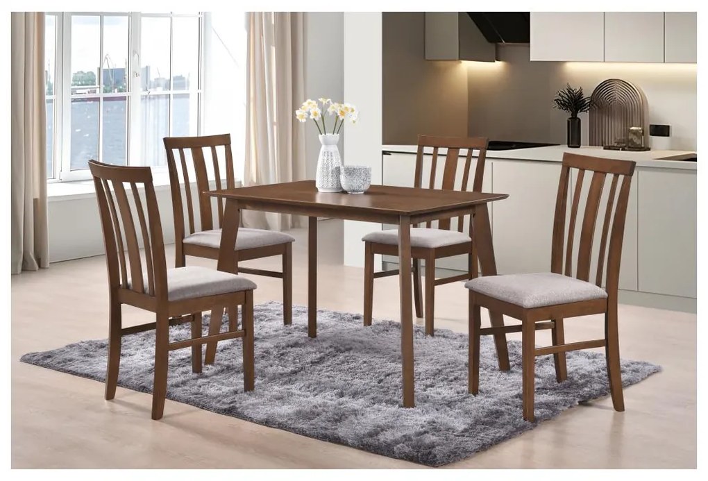 Set mobilier sufragerie Republica (nuc + bej) (pentru 4 persoane). 1116489