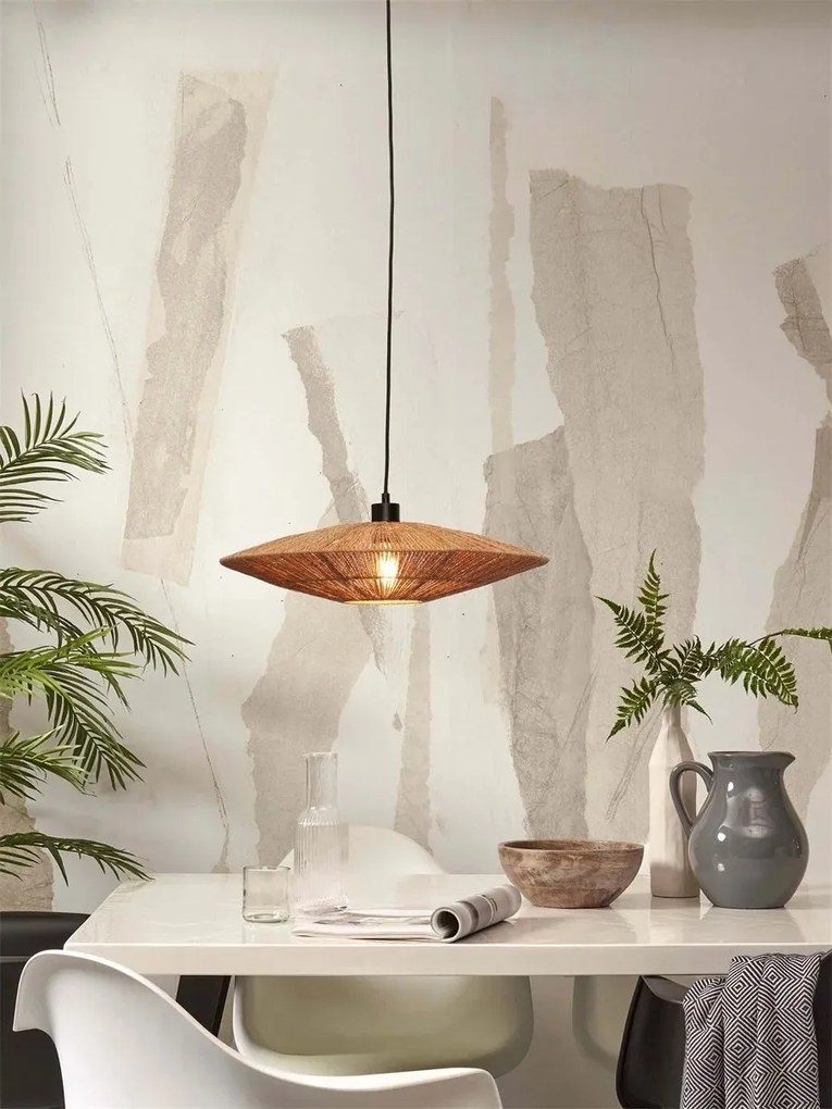 Lustra suspendata eco din iuta Iguazu disc 55cm