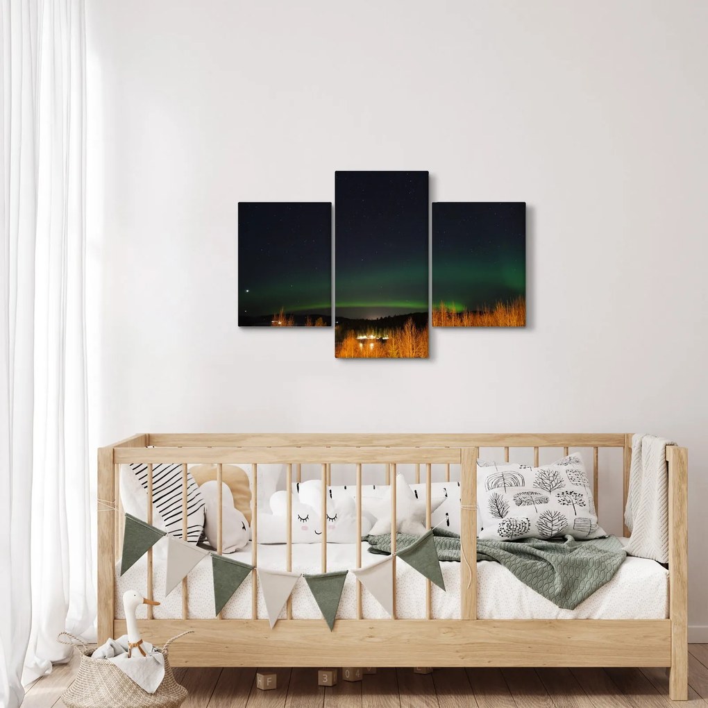 Tablou cu aurora borealis (90x60 cm)