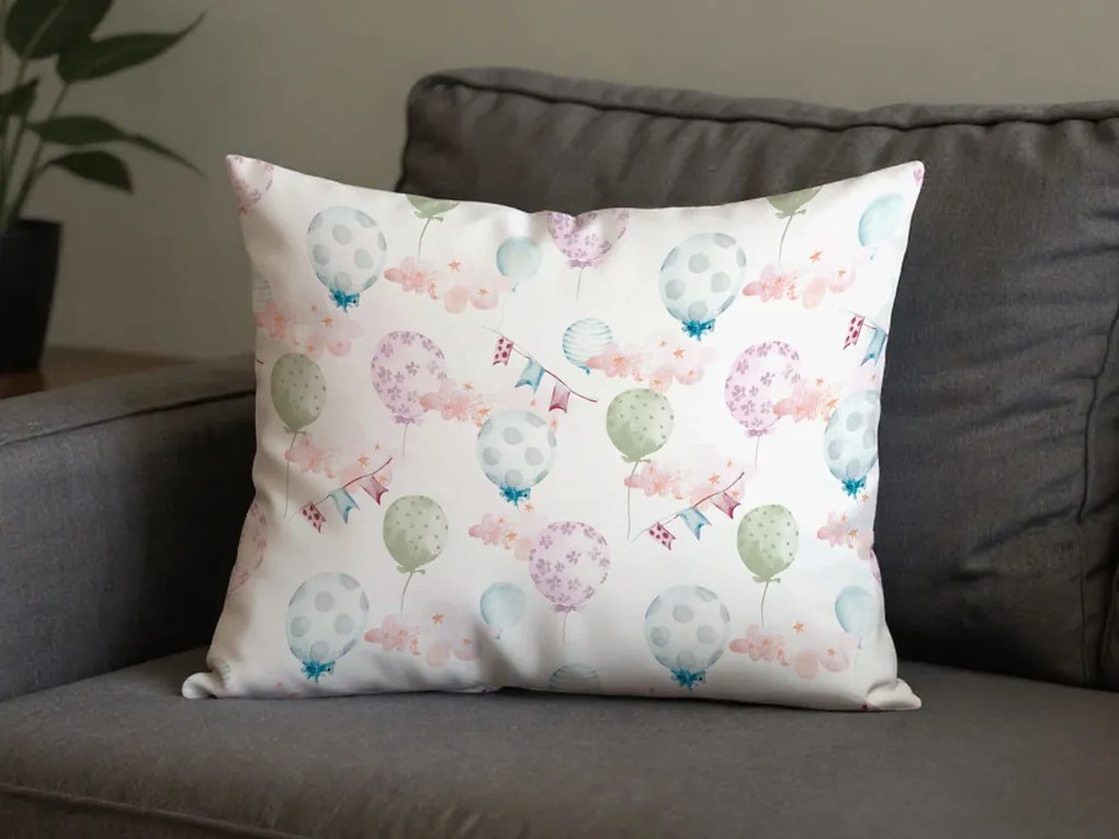 Set 2 huse decorative pentru perna BALUNEA 40x60 cm, alba