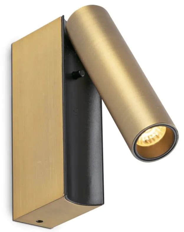 Aplica cu reader LED directionabil stil minimalist CRONOS bronz