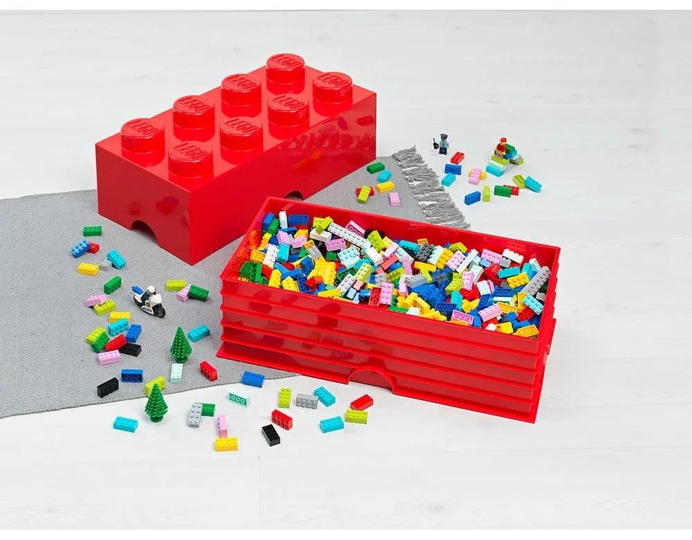 Cutie depozitare LEGO®, roșu