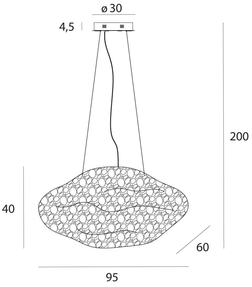 Lustra LED dimabila suspendata Stardust negru