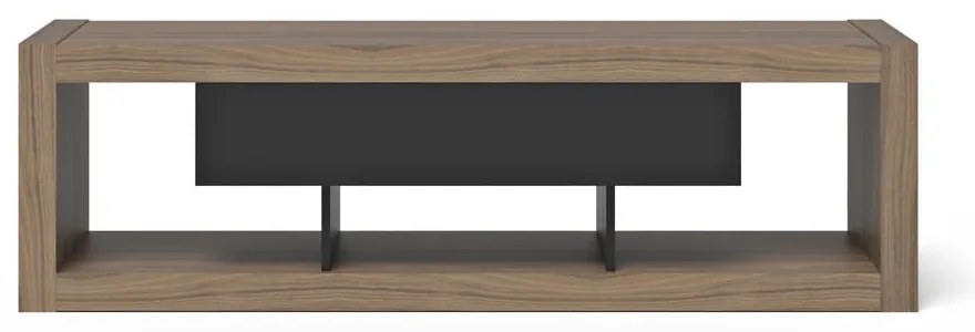 Comodă TV negru-maro cu aspect de lemn de nuc 175x52 cm Nara – TemaHome