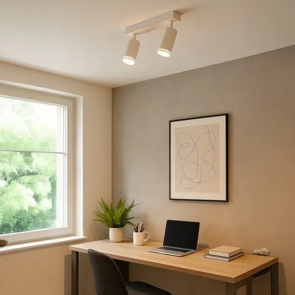 Spot PIPE 2xGU10/10W/230V, alb