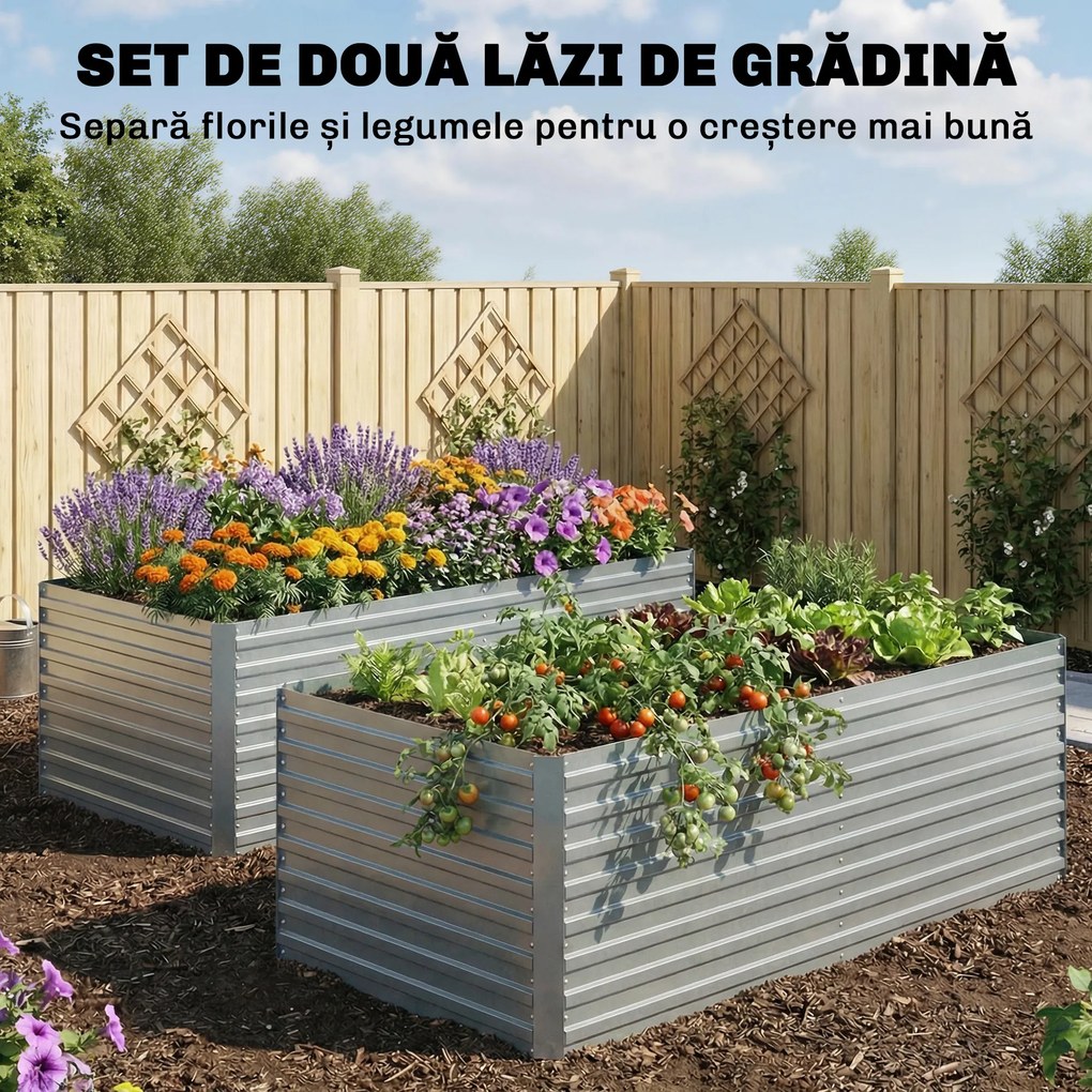 Outsunny jardinieră înălțată strat vas | Aosom Romania