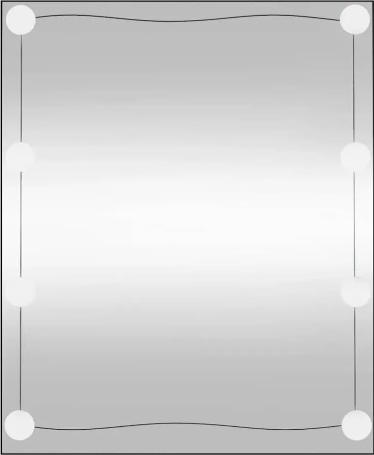 vidaXL Oglindă de perete cu lumini LED 50x60 cm sticlă dreptunghiular