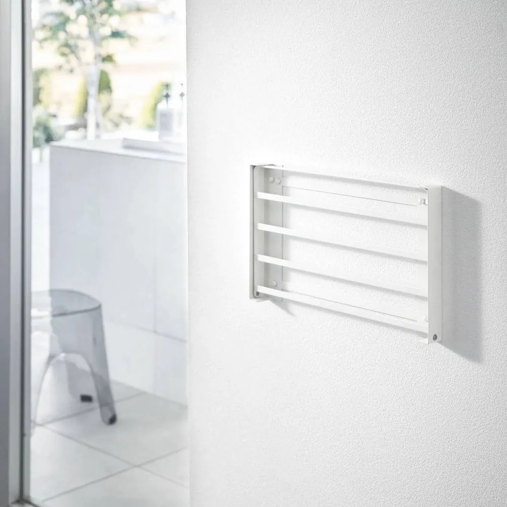 Raft pentru baie alb mat de montat pe perete din oțel Tower – YAMAZAKI