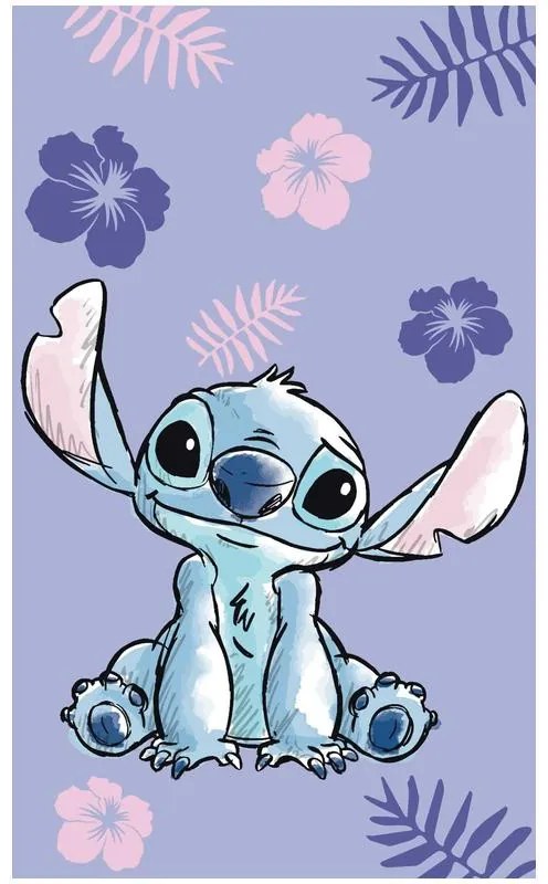 Disney Lilo și Stitch Purple prosop de mână, prosop de față, prosop 30x50cm