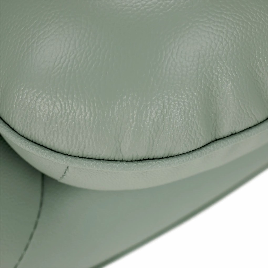 Fotoliu design, piele / piele ecologică, neomint / negru, LINSY