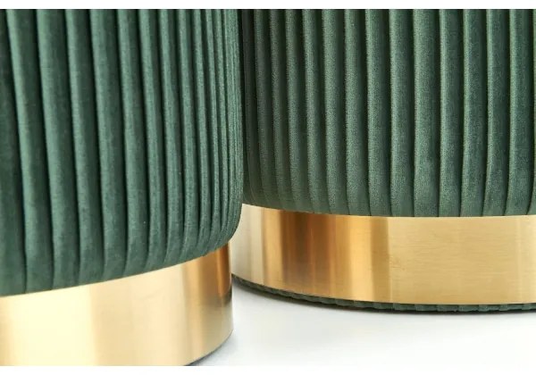 SET 2x taburet MONTY d. 36/44 cm verde/auriu