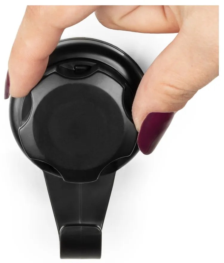 Cârlige negre 2 buc. autoadezive din oțel Bestlock – Compactor