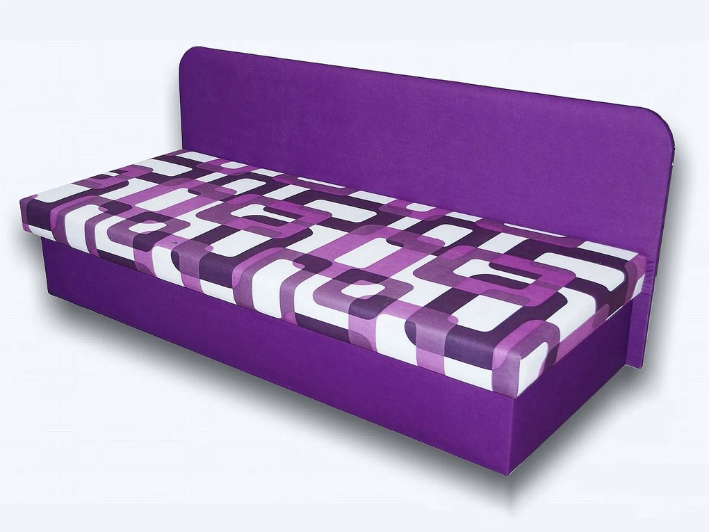 Pat de o persoană (canapea) 80 cm Lady IV (violet 49 + Gusto 10). 793126