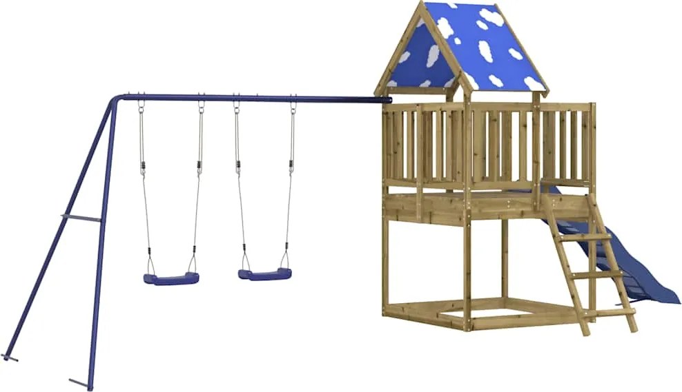 vidaXL Set de joacă pentru exterior, lemn de pin impregnat