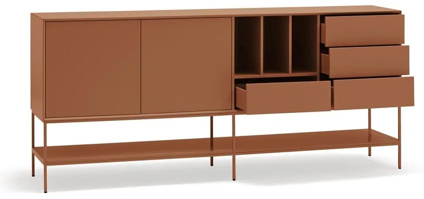 Comodă cărămizie 220x98x45 cm Platt – Teulat