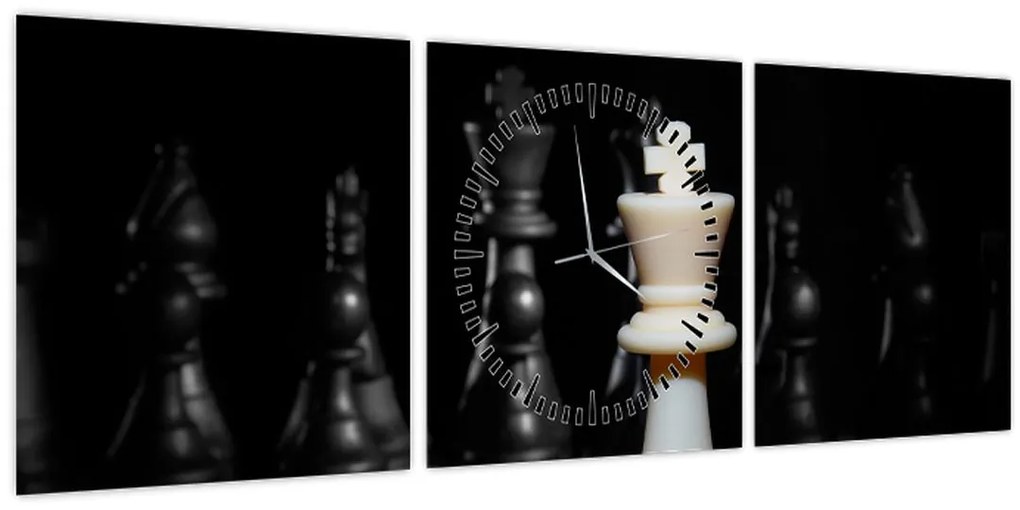 Tablou - Șah (cu ceas) (90x30 cm)
