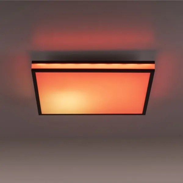 Plafonieră LED RGBW dimabilă JUST LIGHT. 14110-18 MARIO BLACK LED/19,5W/230V + telecomandă