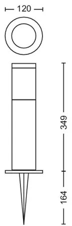 Philips - Lampă LED exterior UTRECHT 24W 230V 2700K IP44