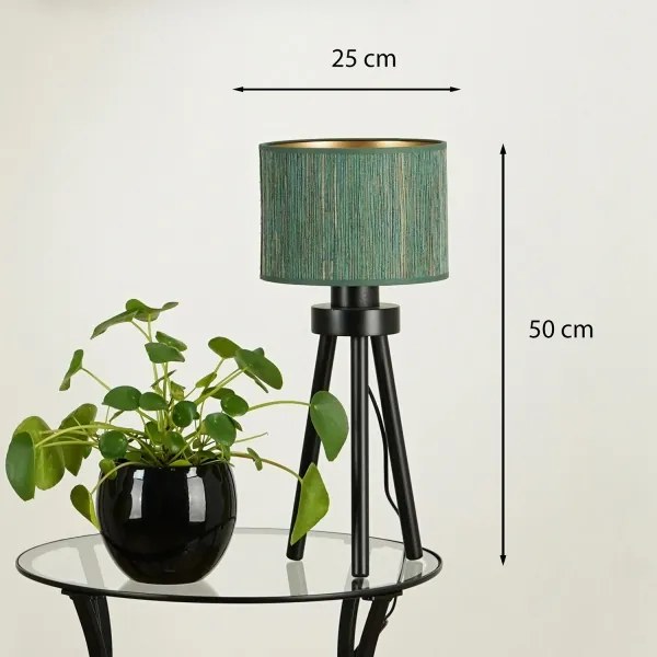 Brilagi - Lampă de masă BOSTON ROLLER 1xE27/15W/230V verde/auriu