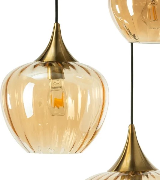 ONLI - Lustra suspendată pe cablu ELIDE 3xE27/15W/230V negru/cupru