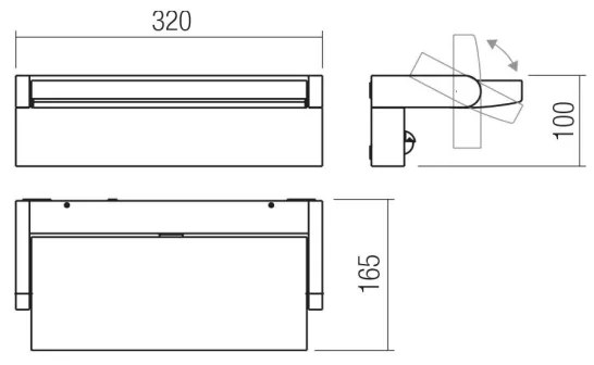Redo 90716 - Aplică LED de exterior FLIP LED/40W/230V IP54 maro