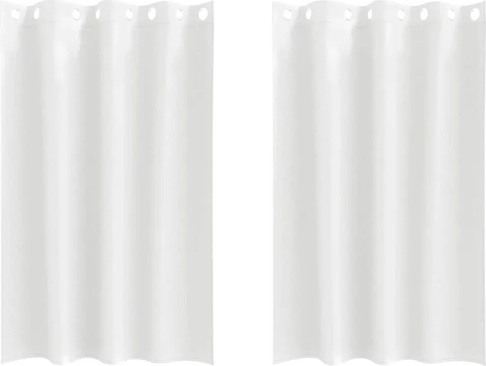 vidaXL Perdele Opaque cu Inel 2 pcs Alb pur 175 x 140 cm Poliester