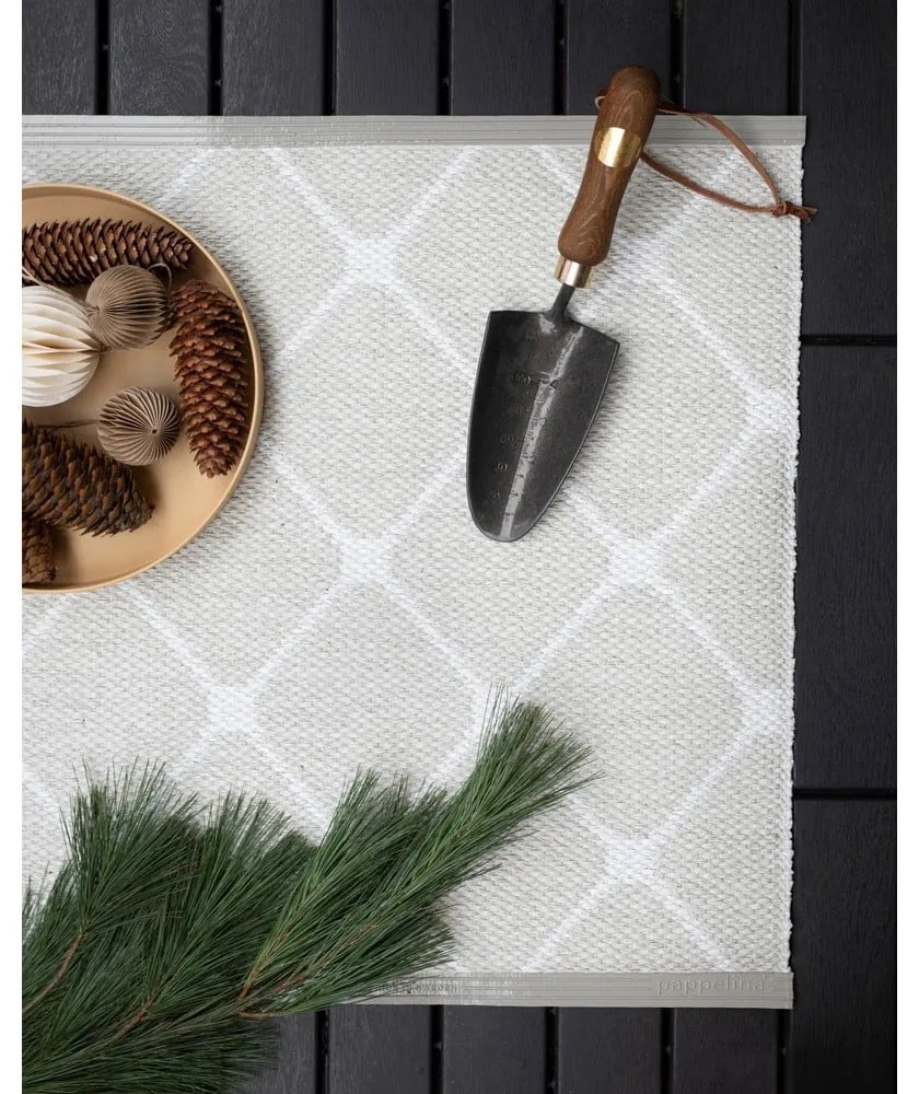 Covor tip traversă pentru interior și exterior gri deschis/crem 70x160 cm Rex Fossil – Pappelina