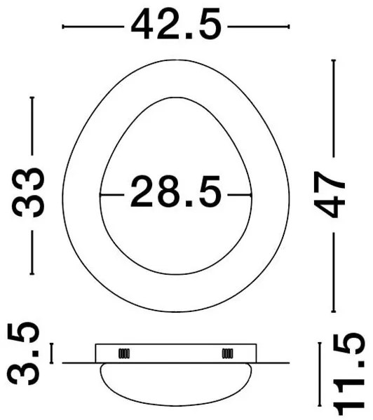 Plafoniera LED design modern NIMBUS