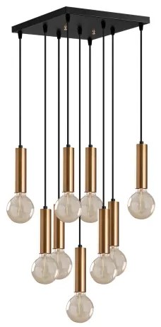 Lustră TEMPO cu cablu 9xE27/40W/230V, auriu