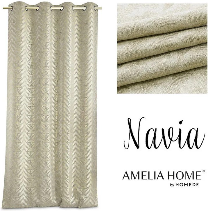 Draperie BLACKOUT NAVIA crem 140 x 250 cm 2 buc