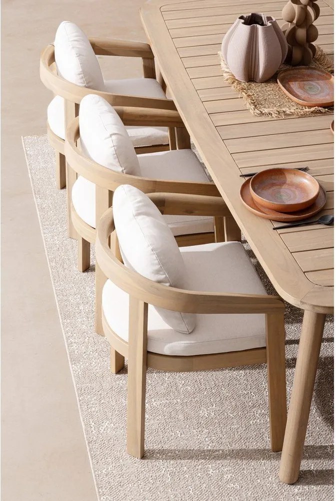 Scaun de grădină în culoare naturală din lemn masiv Pablo – Bizzotto