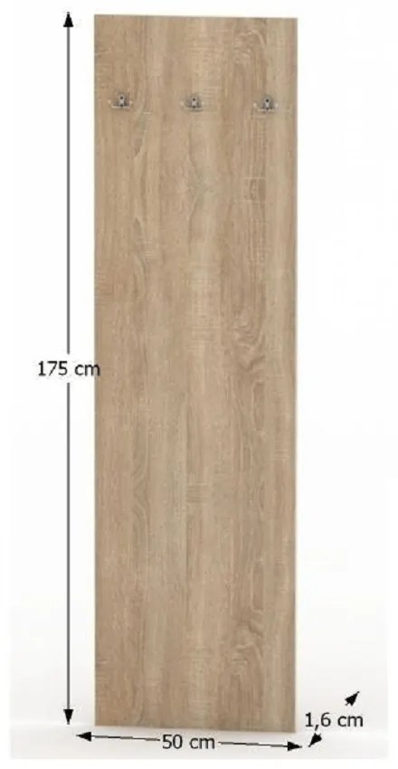 Panou cu cuier TEMPO ASISTENT 2 NEW 030, stejarsonoma