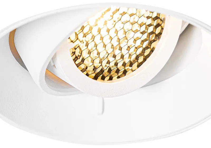 Set de 6 spoturi încastrate moderne albe GU10 rotunde fără ramă - Oneon Honey