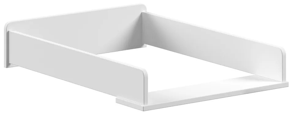 Masă de Înfășat/Extensie pentru Comodă AMORI, Alb (Pin Masiv și MDF), Design Romantic – Vipack