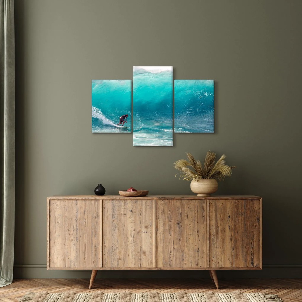 Tablou - Surfer în valuri (90x60 cm)
